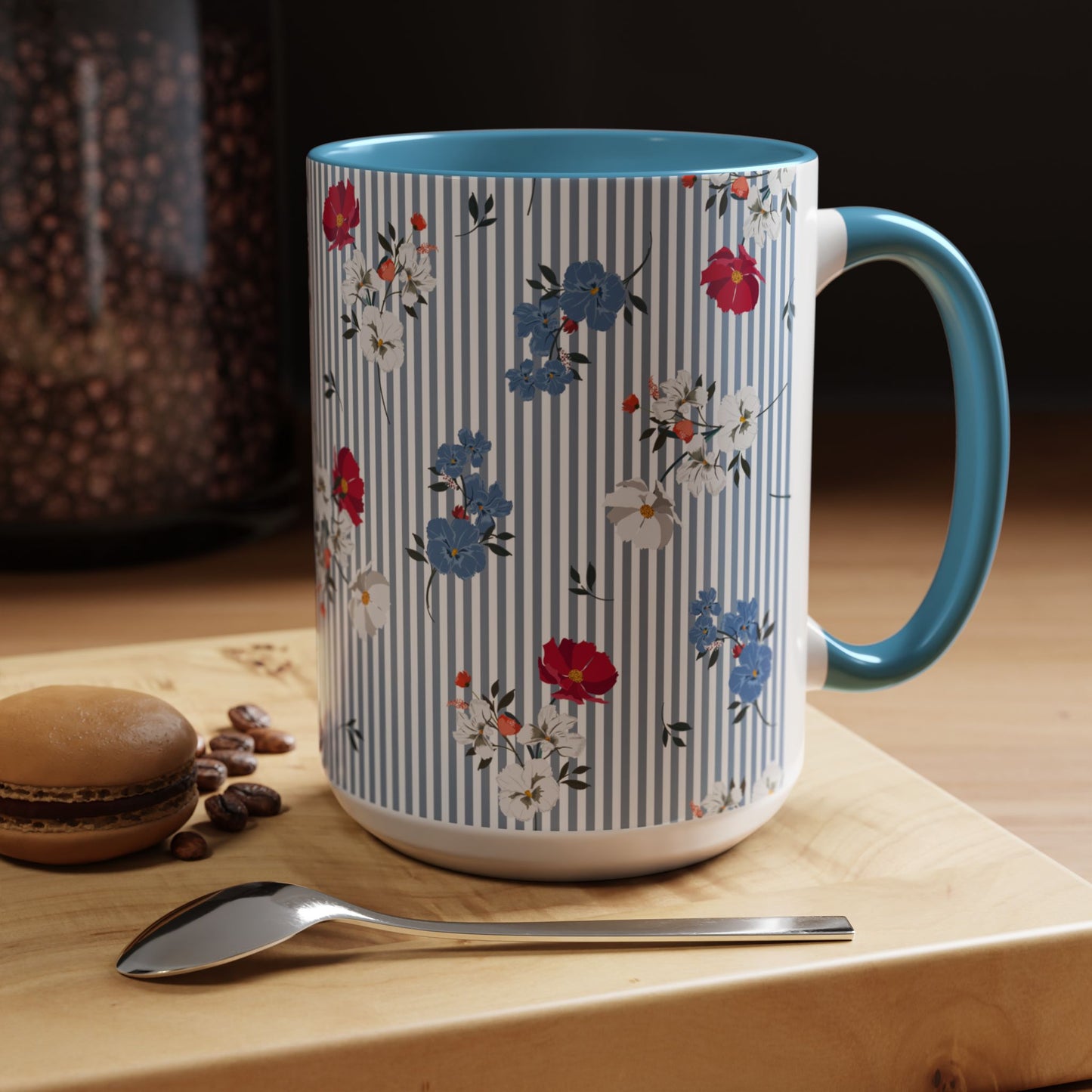 Blue Accent Coffee Mug (11, 15oz)