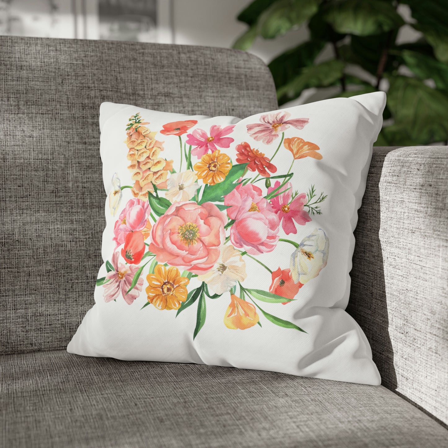 Floral Print - Throw Pillow Covers