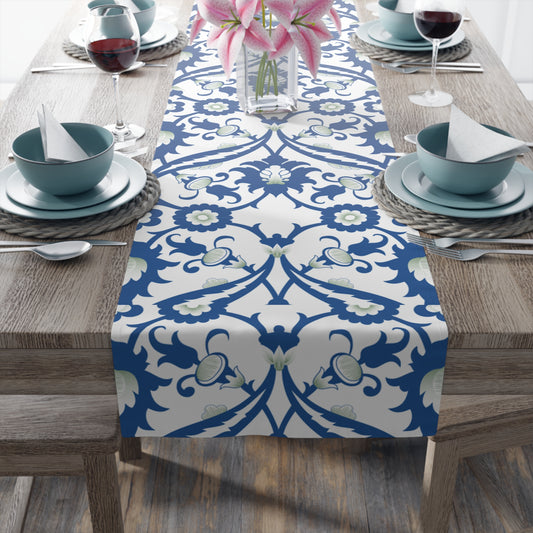 Blue Pattern Table Runner