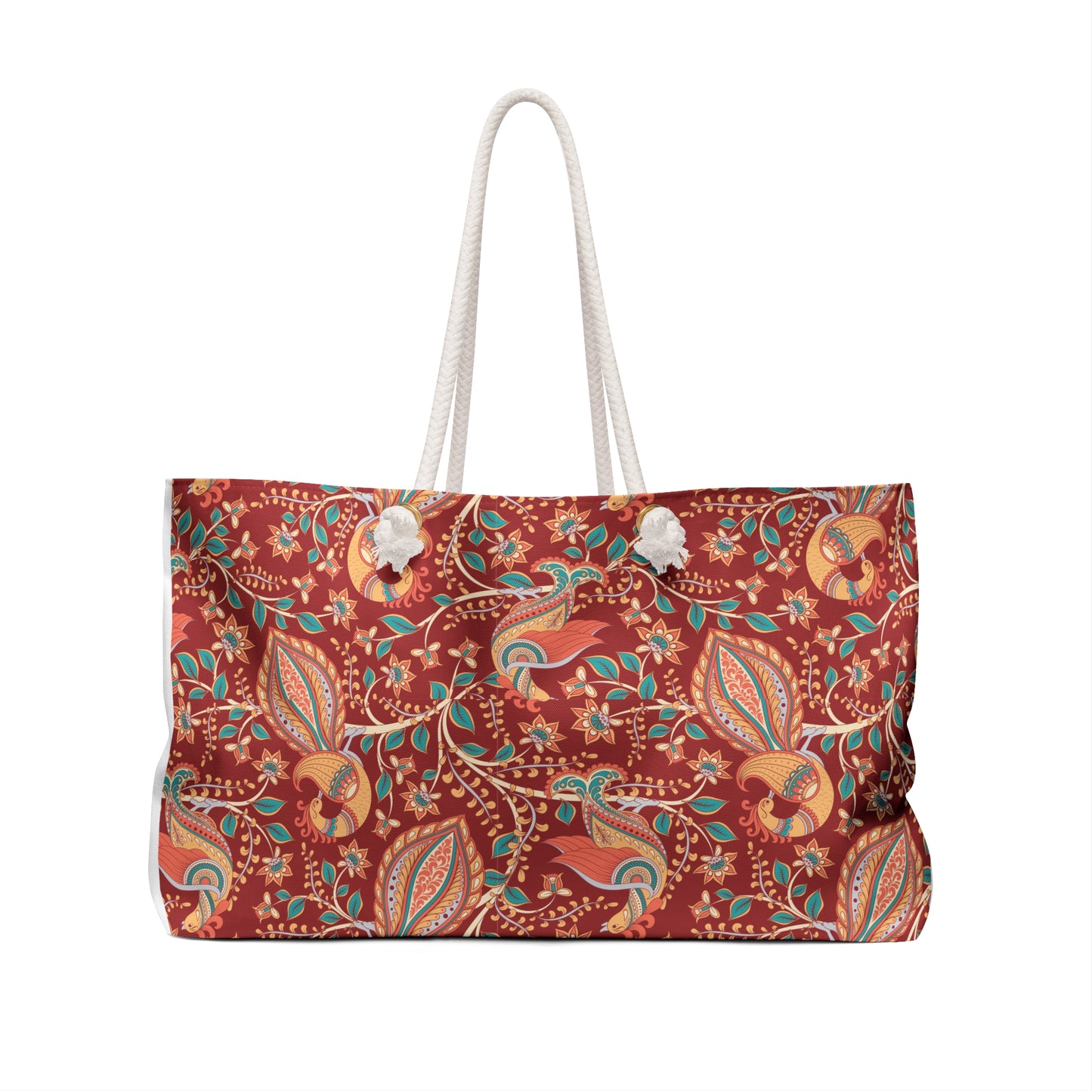 Red Pattern Weekender Bag