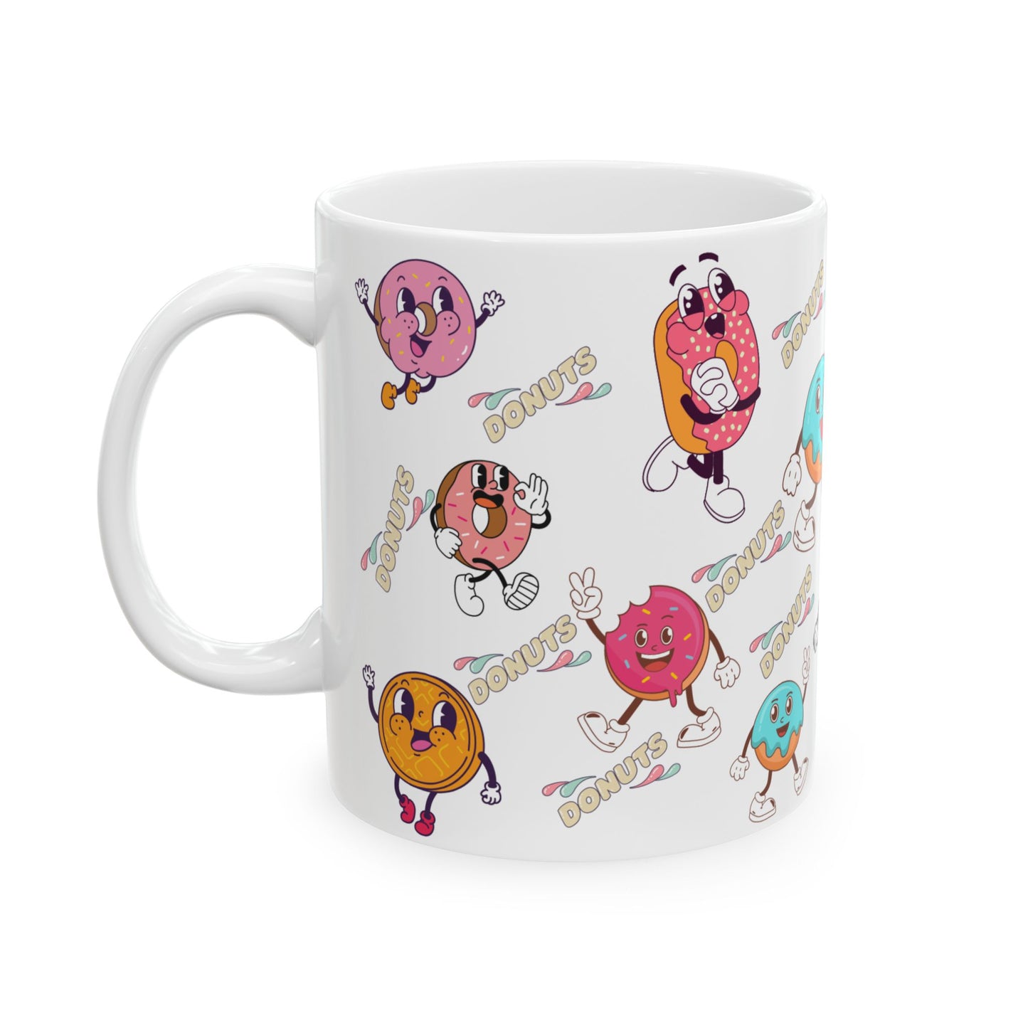 Colorful Donut Ceramic Mug, (11oz, 15oz)