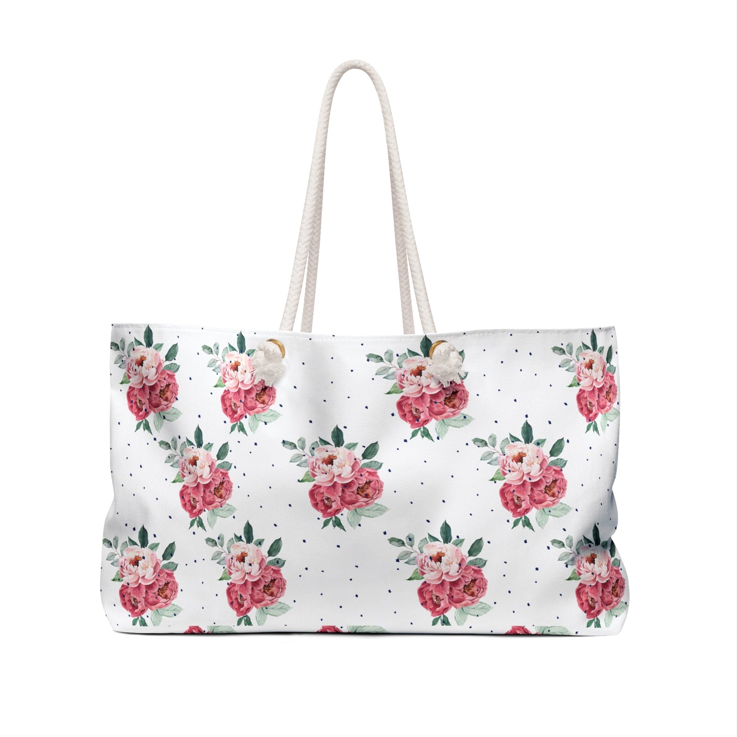 Pink floral with Polka dot Weekender Bag