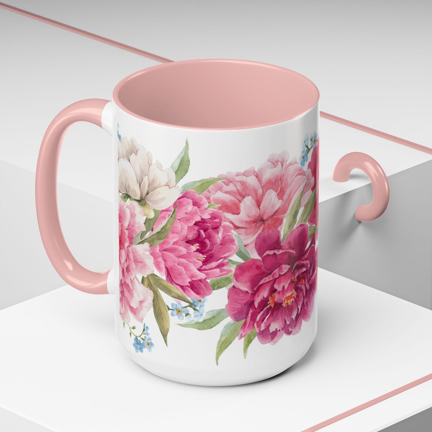 Pink Accent Coffee Mug (11, 15oz)