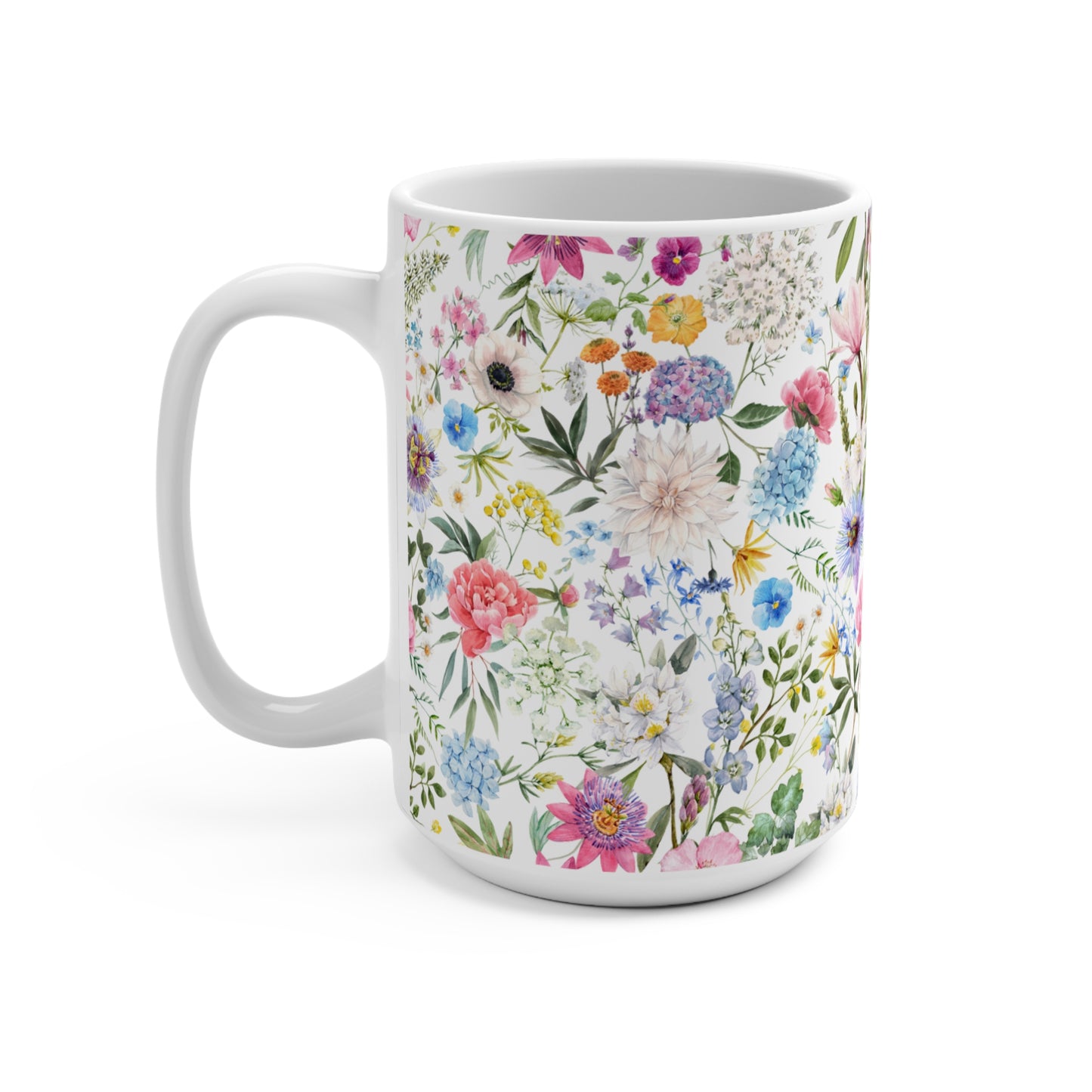 Floral printed colorful Mug 15oz