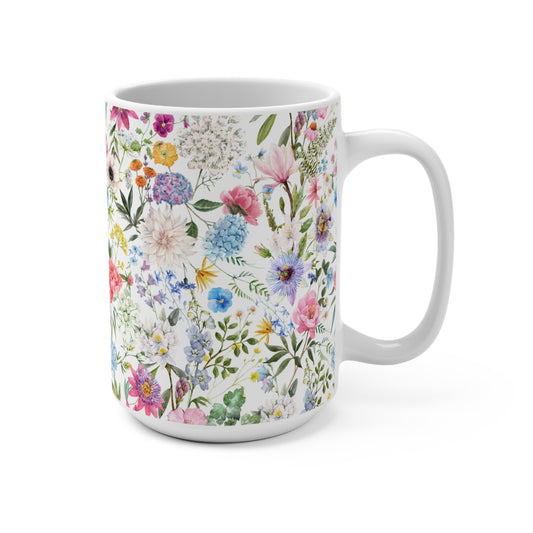 Floral printed colorful Mug 15oz