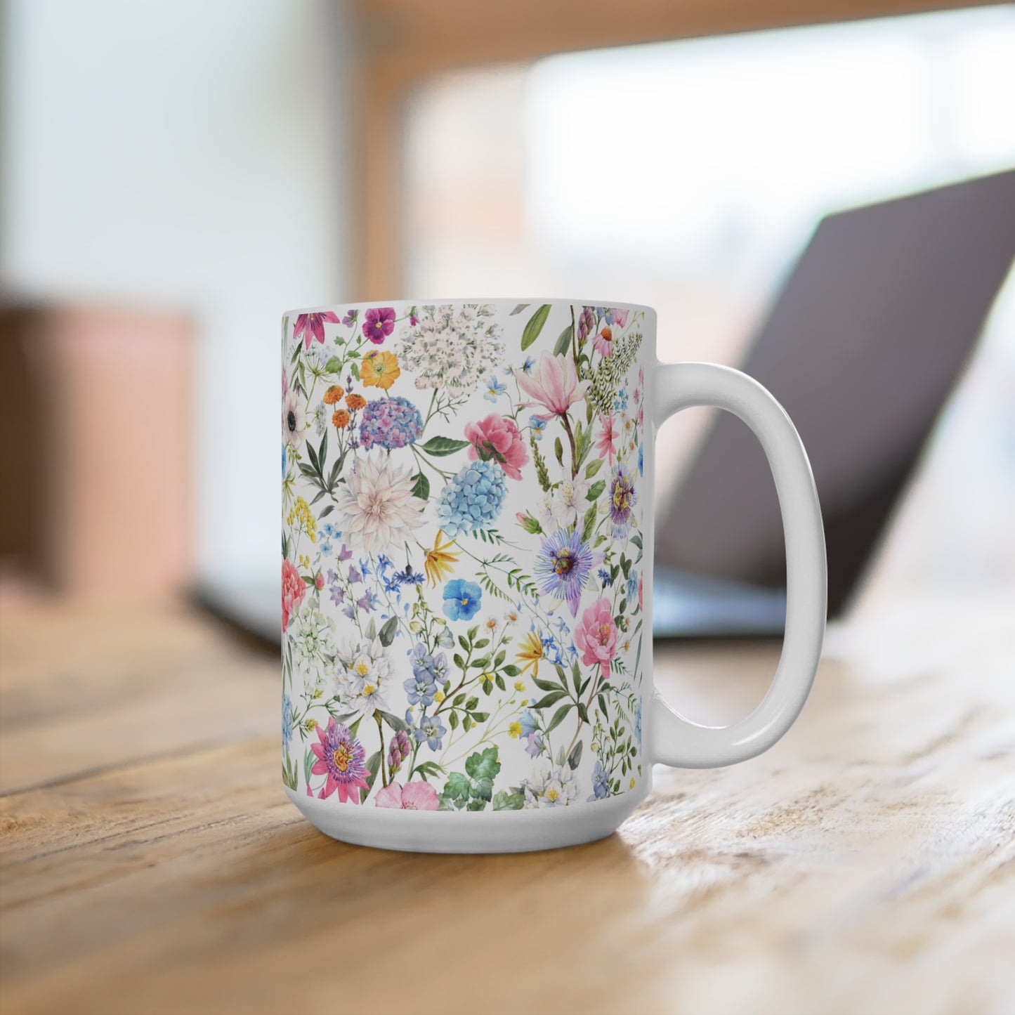 Floral printed colorful Mug 15oz