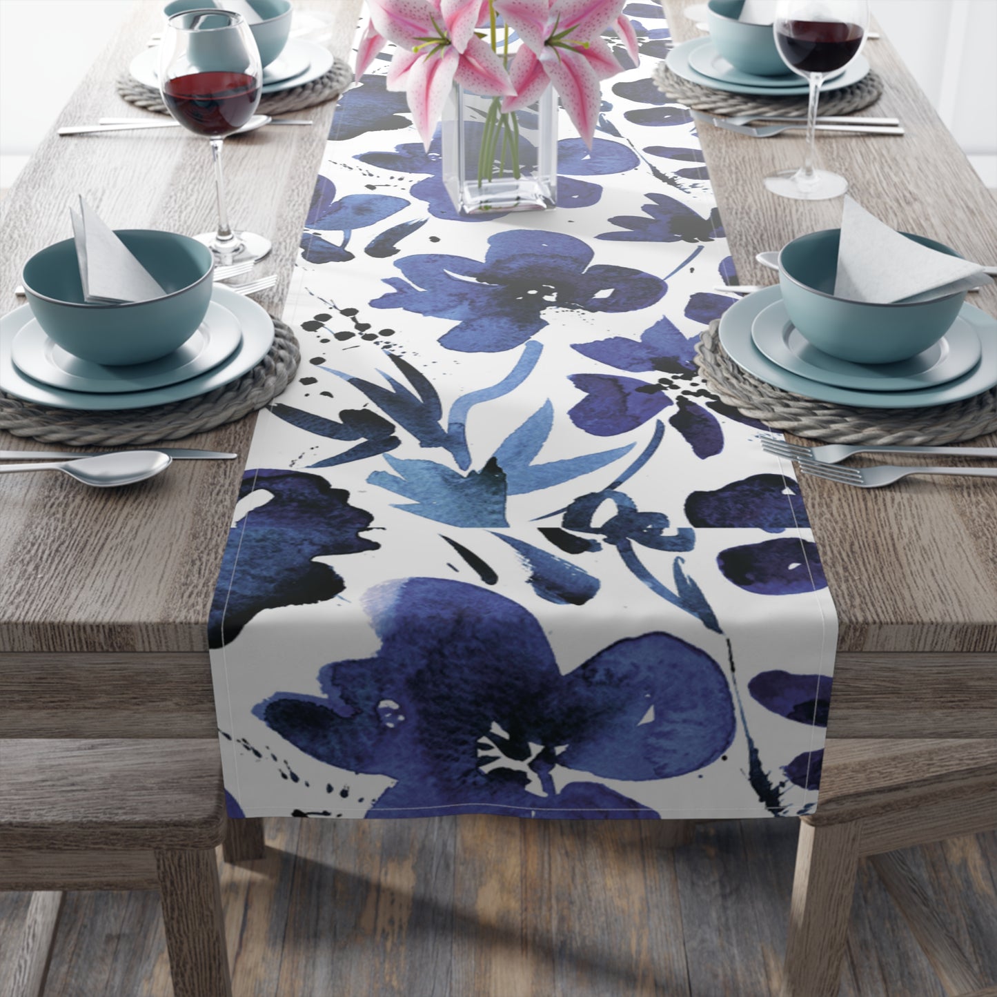 Decorative Botanical seamless pattern Design Table Runner (Cotton, Poly)