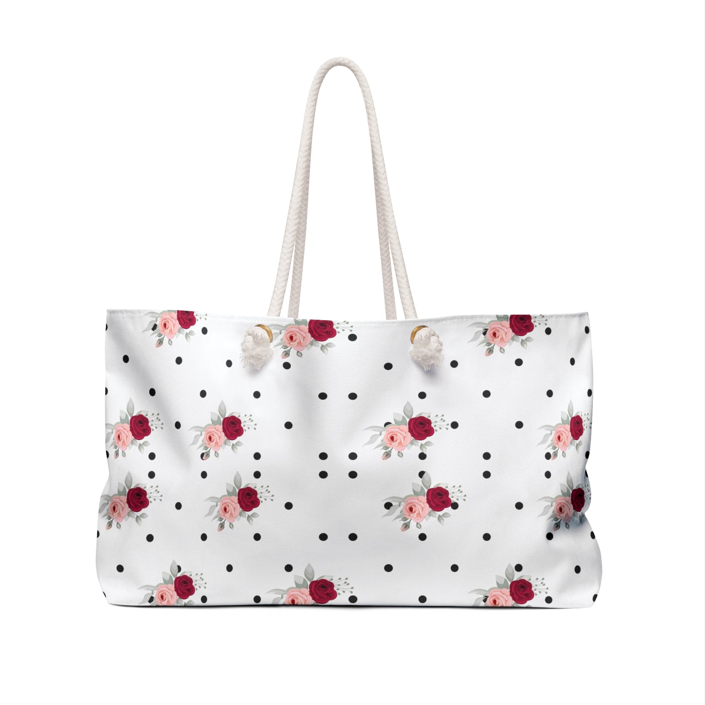 Red Florals with Polka dot Weekender Bag