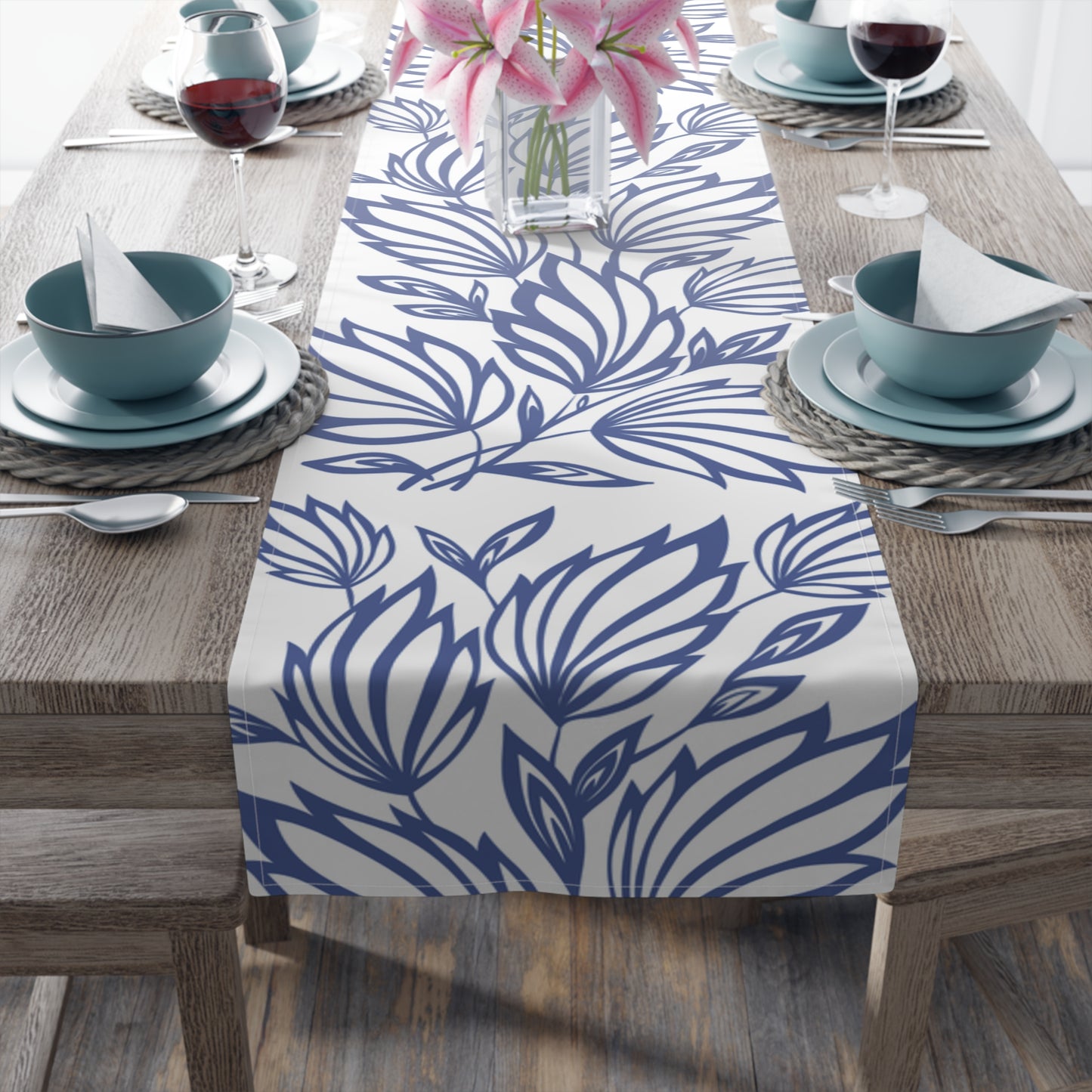 Blue Table Runner