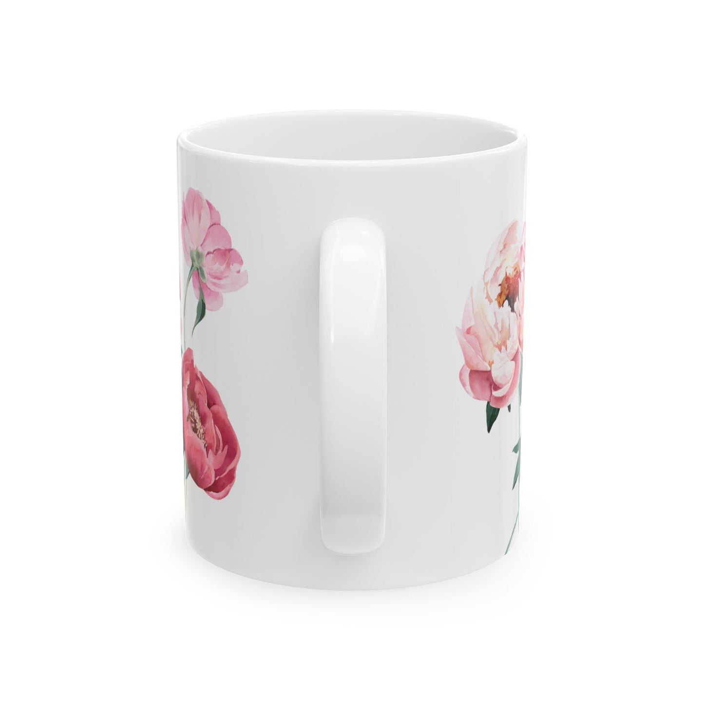 Peony Ceramic Mug, (11oz, 15oz)