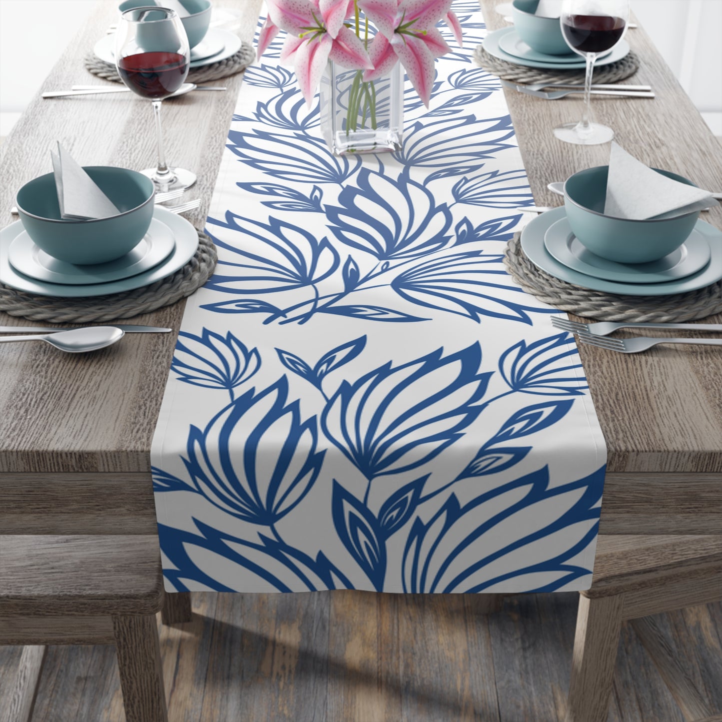 Blue Table Runner