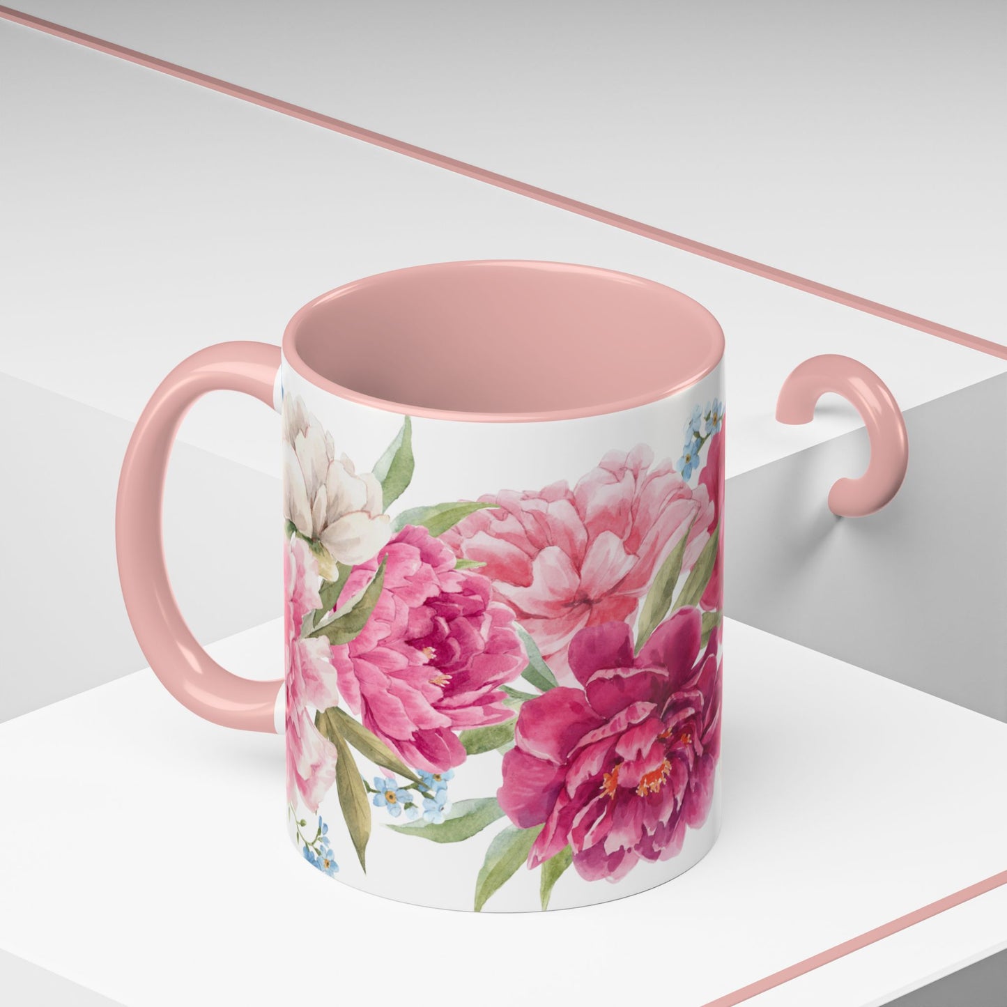 Pink Accent Coffee Mug (11, 15oz)