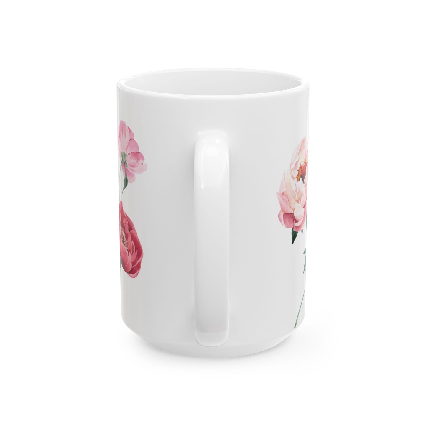 Peony Ceramic Mug, (11oz, 15oz)