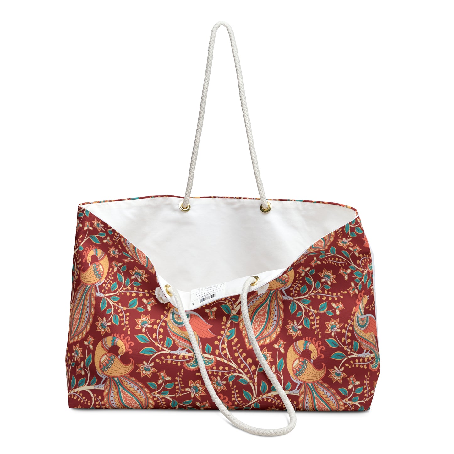 Red Pattern Weekender Bag