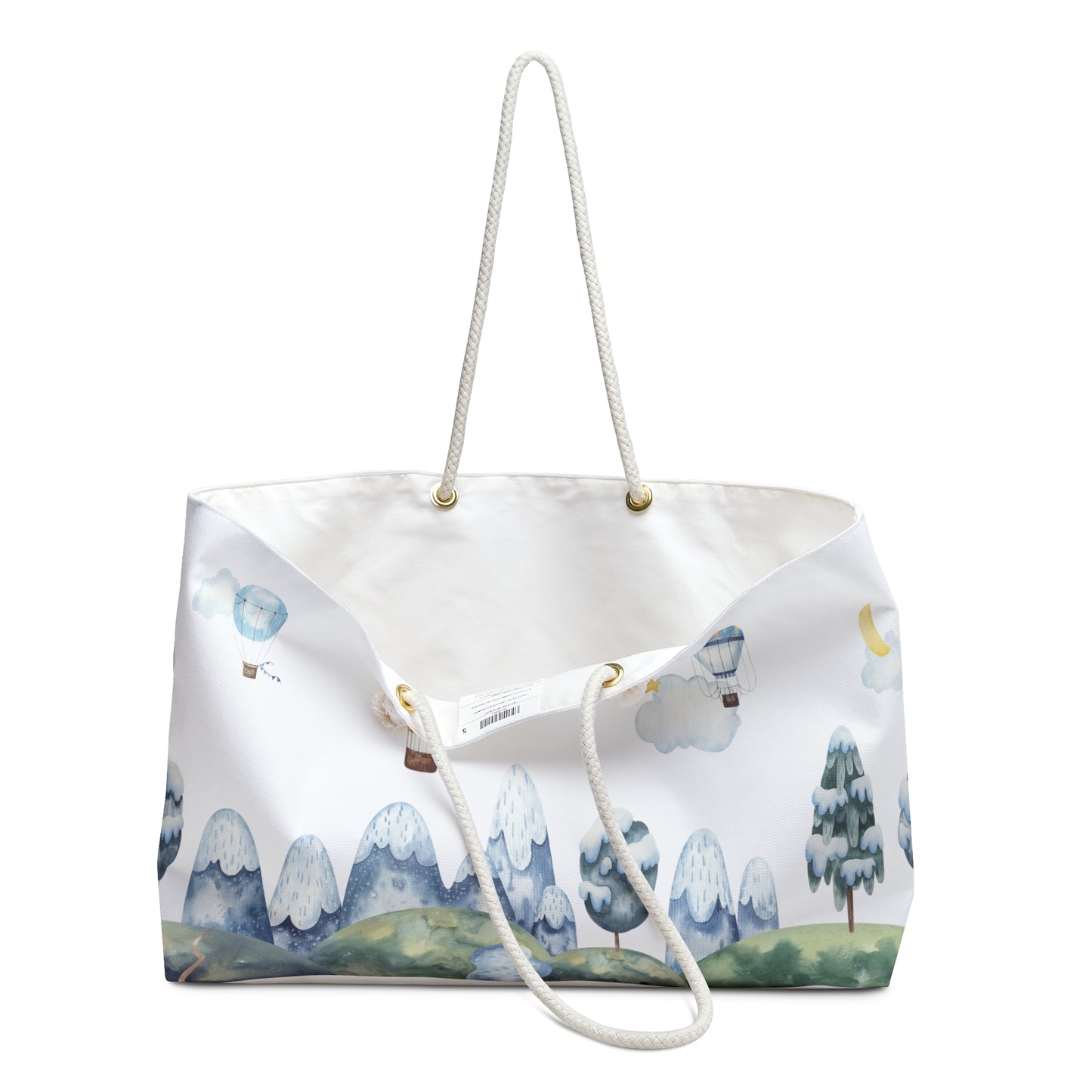 Watercolor Hot Air Balloon Print Weekender Bag