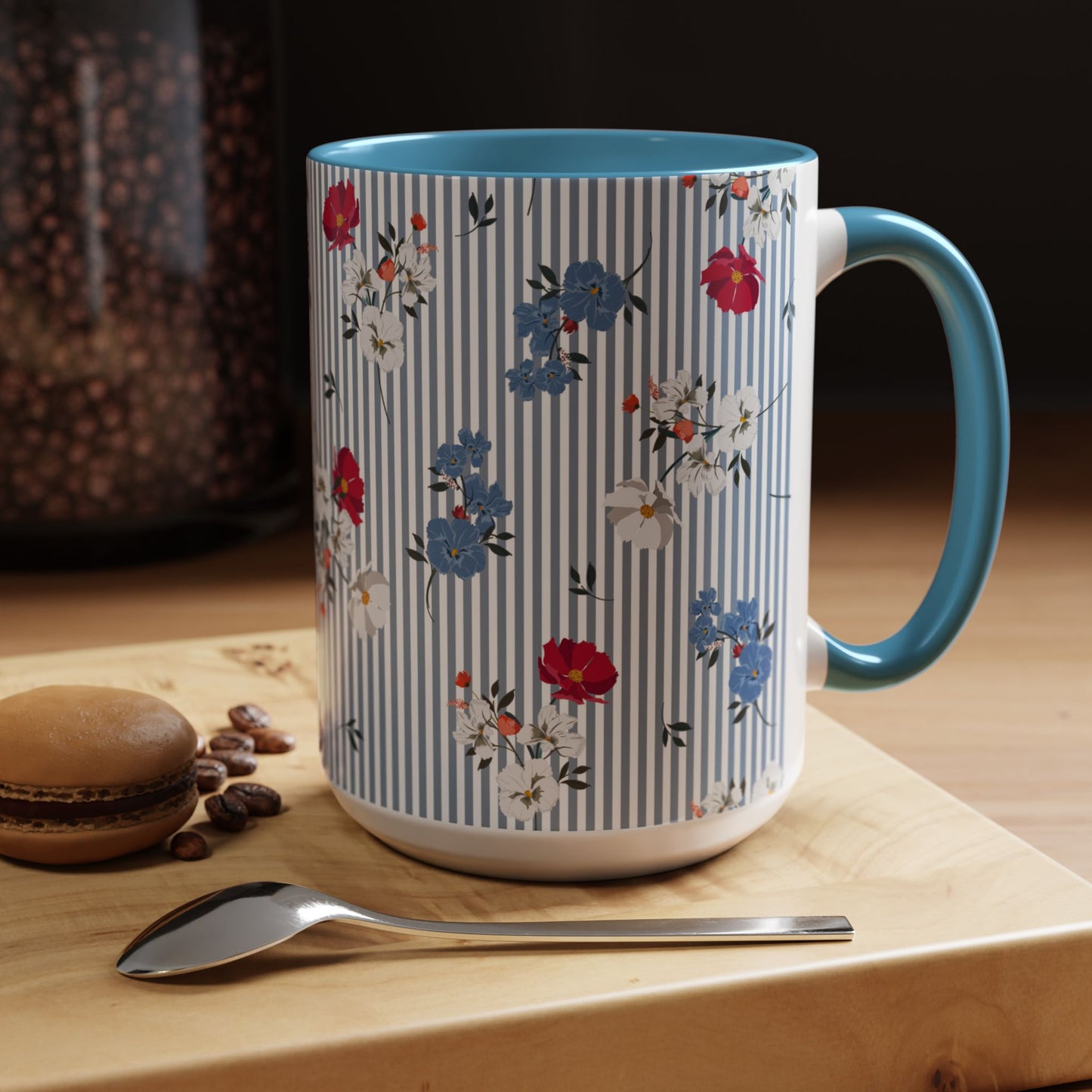 Blue Accent Coffee Mug (11, 15oz)