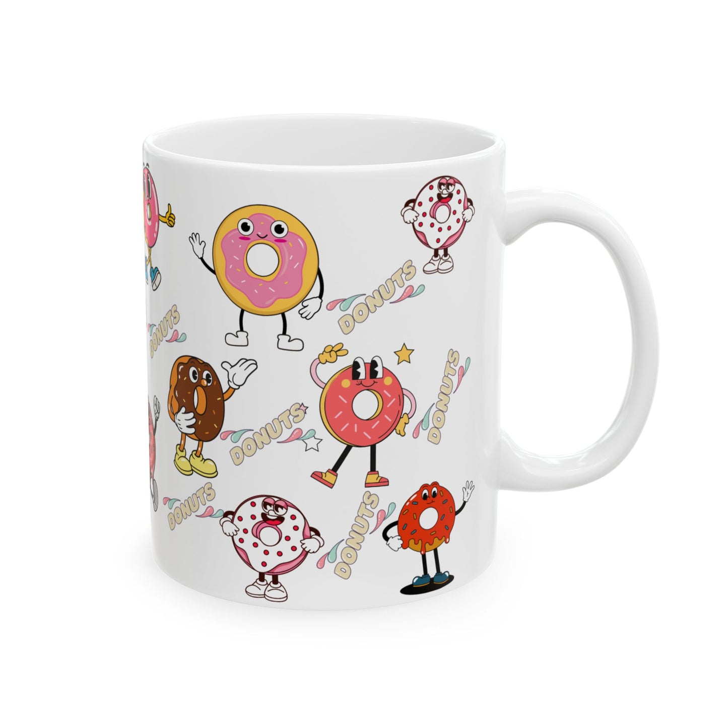 Colorful Donut Ceramic Mug, (11oz, 15oz)