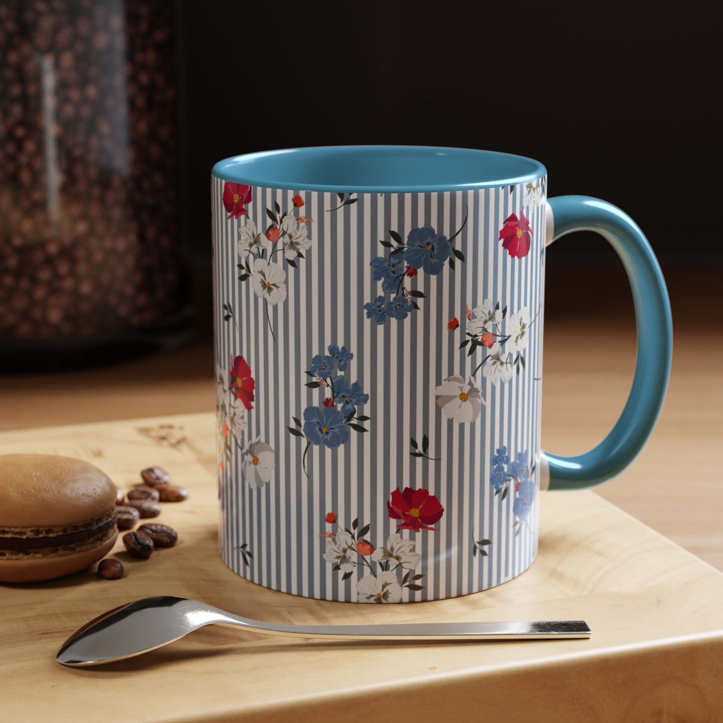 Blue Accent Coffee Mug (11, 15oz)