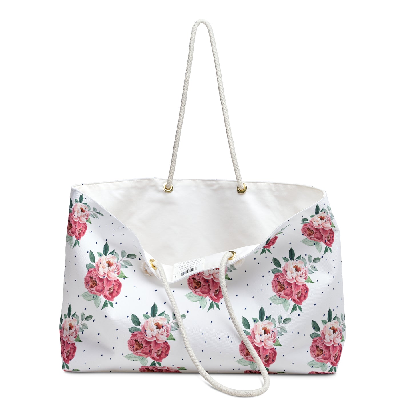 Pink floral with Polka dot Weekender Bag