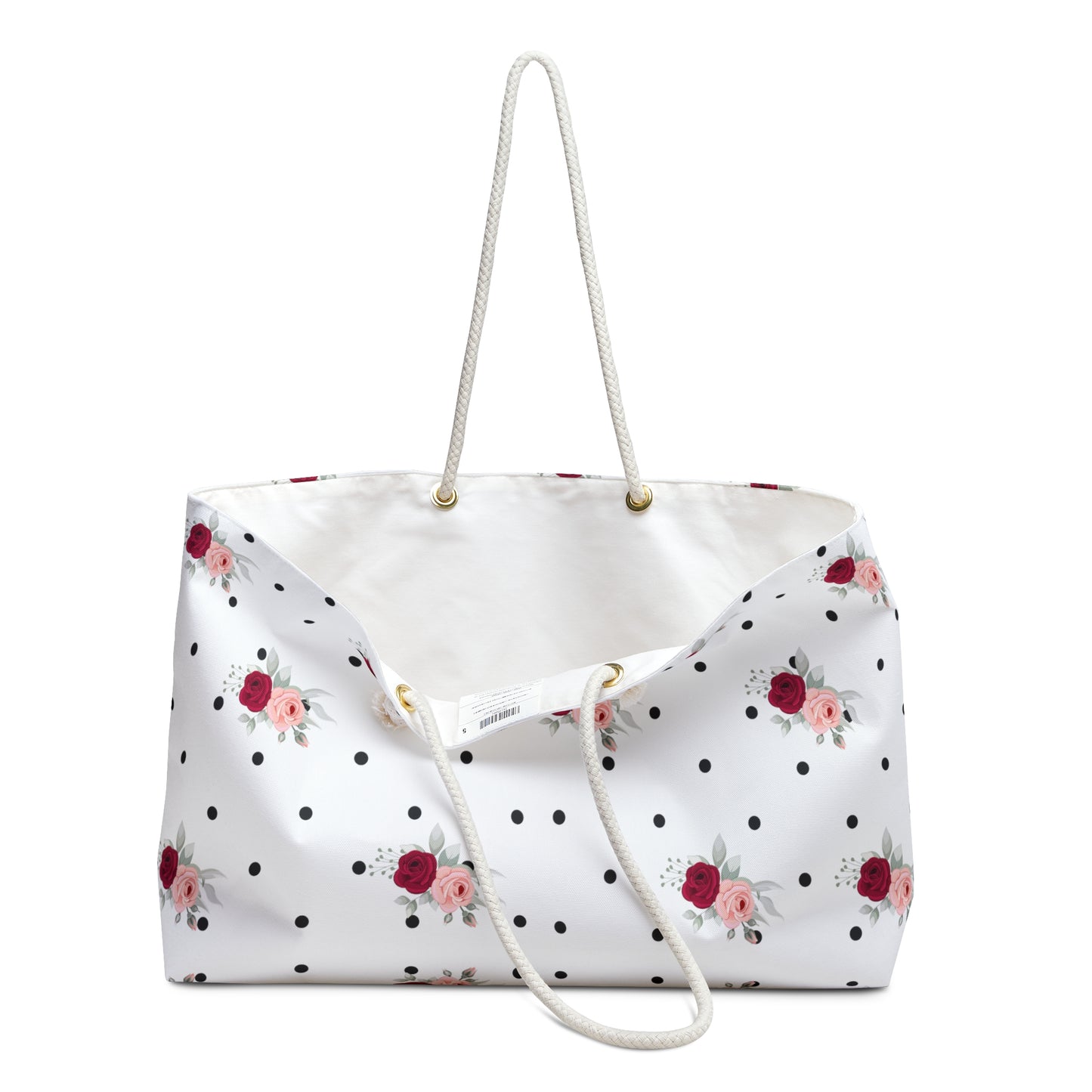 Red Florals with Polka dot Weekender Bag