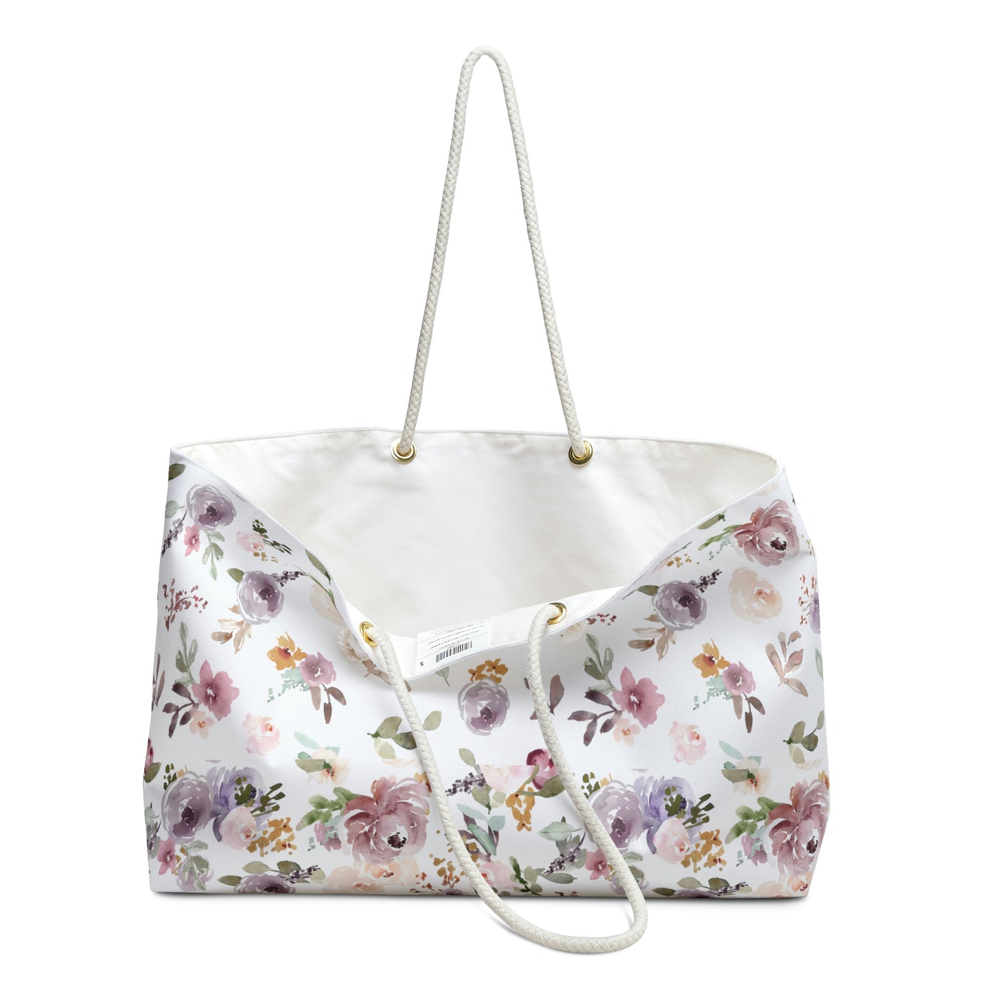 Watercolor floral print Weekender Bag