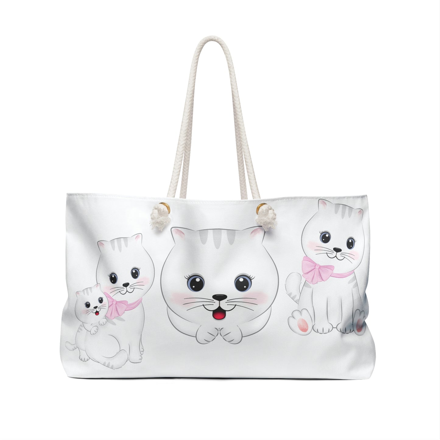 Cat Print Weekender Bag