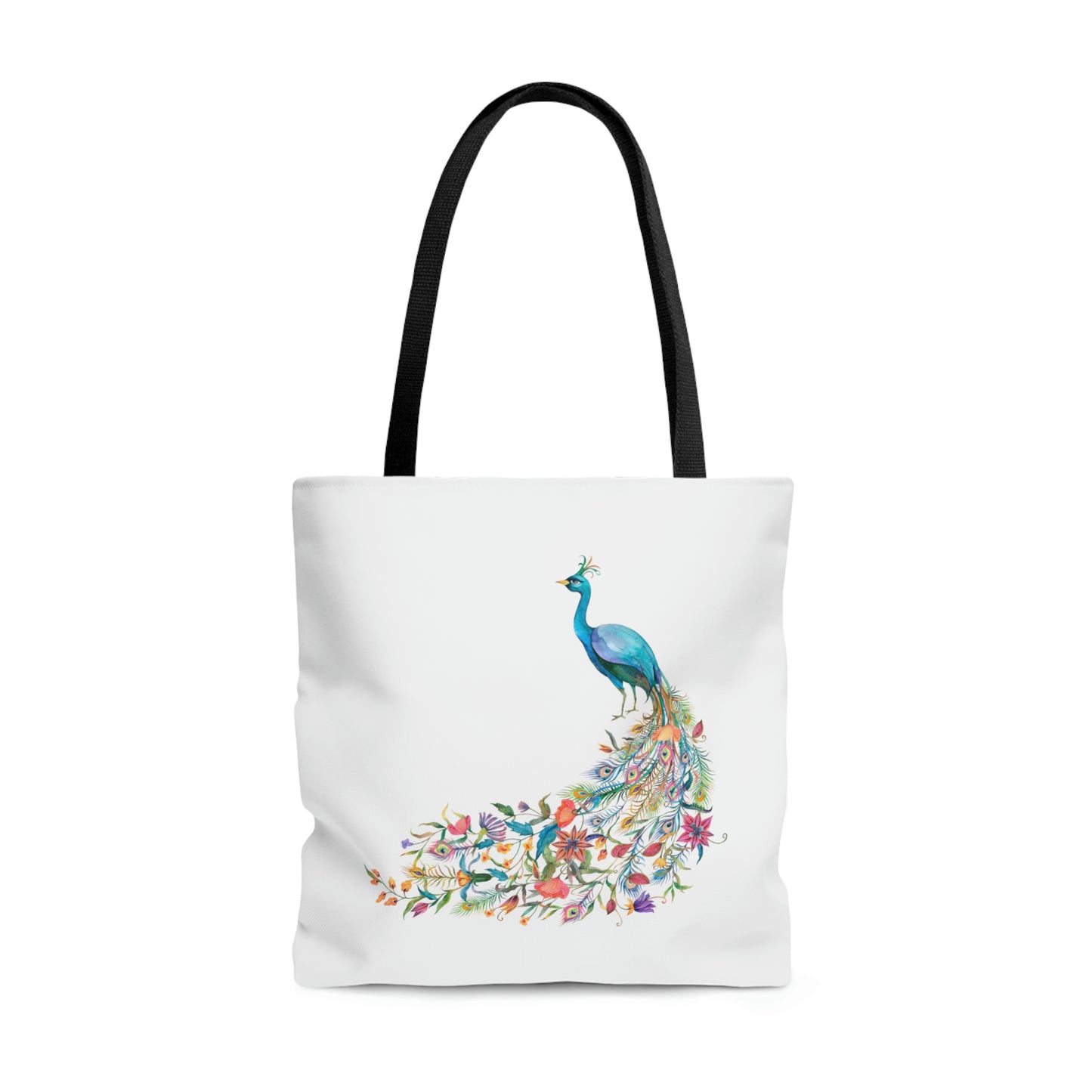 Peacock Print Tote Bag