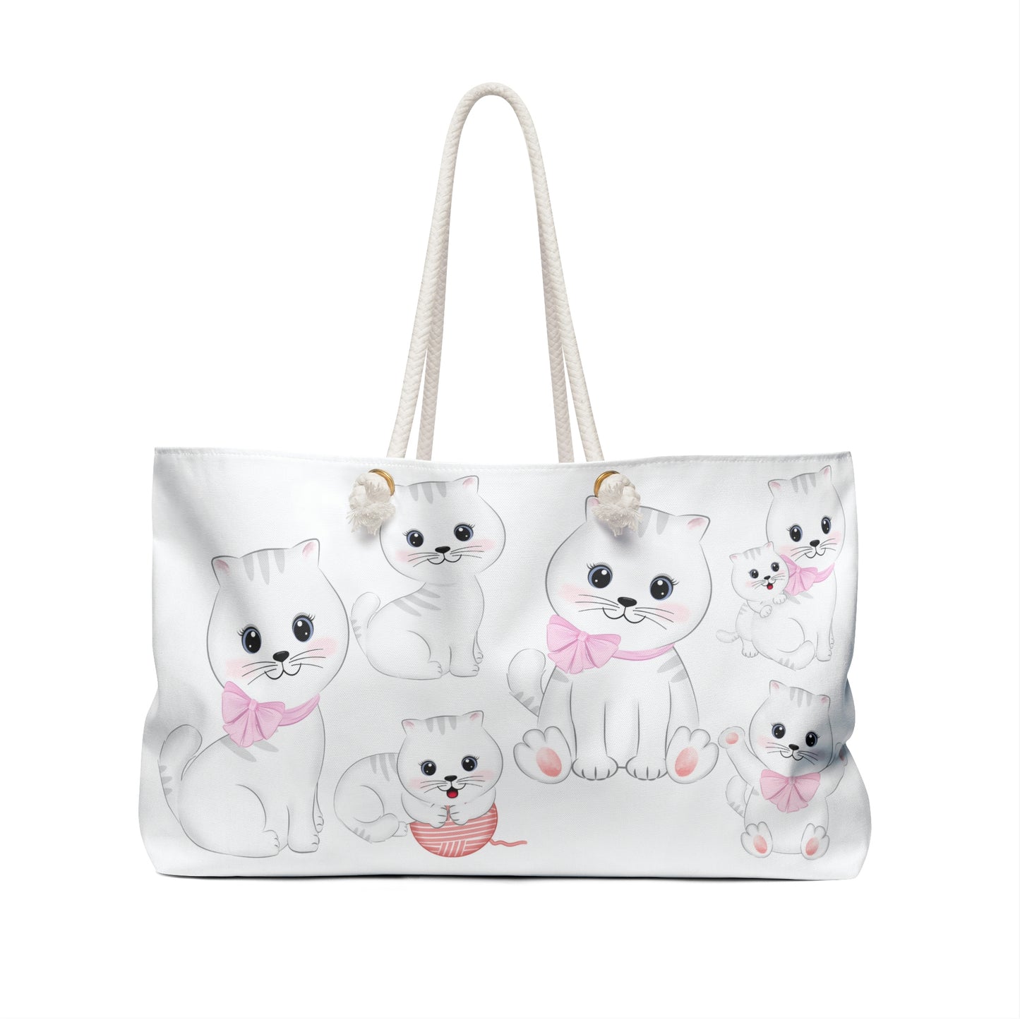 Cat Print Weekender Bag