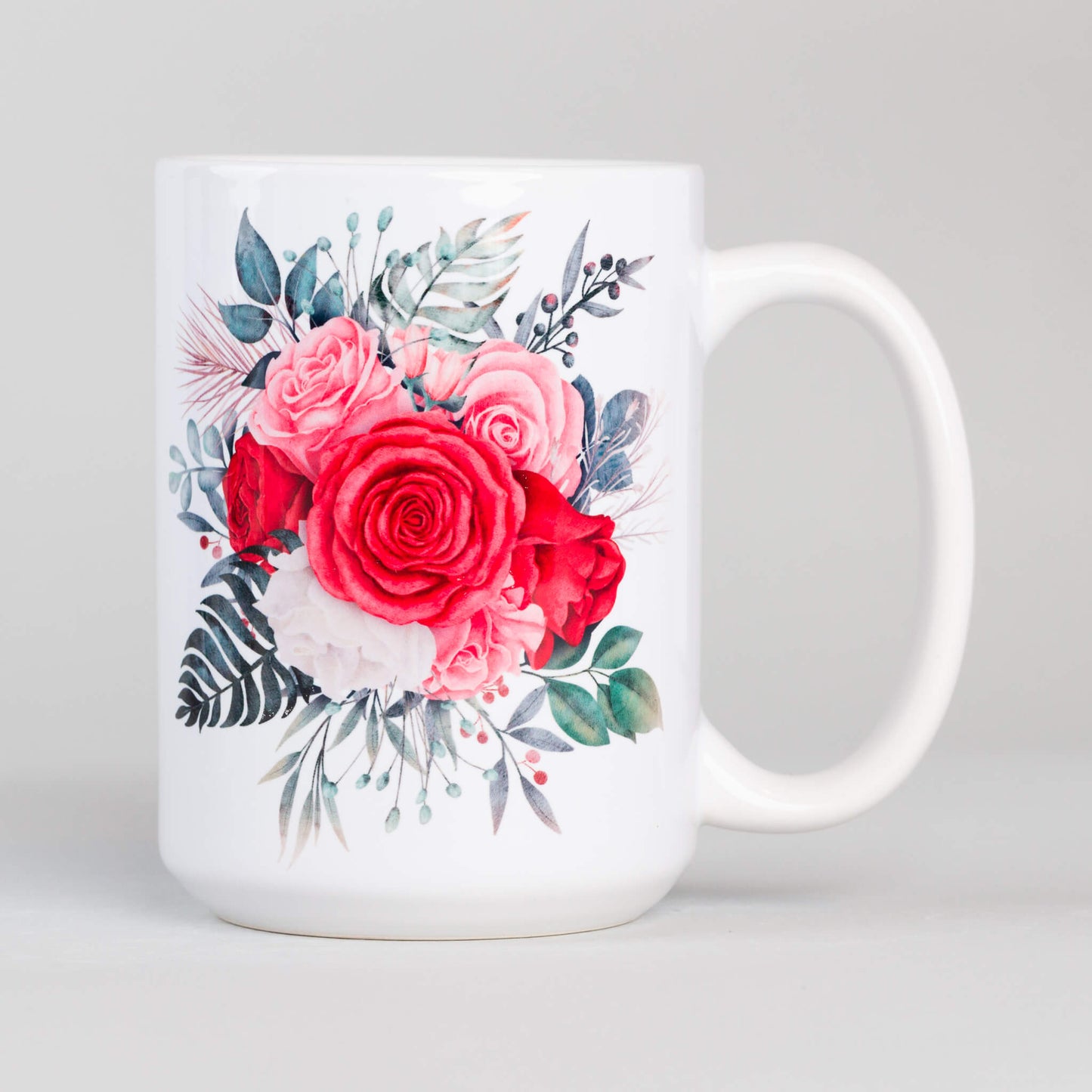 Arrangement of Roses Floral Mug - Ceramic Mug