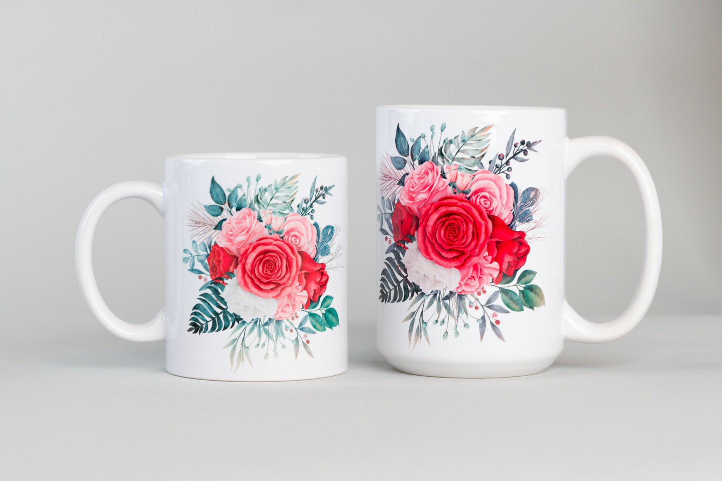 Arrangement of Roses Floral Mug - Ceramic Mug