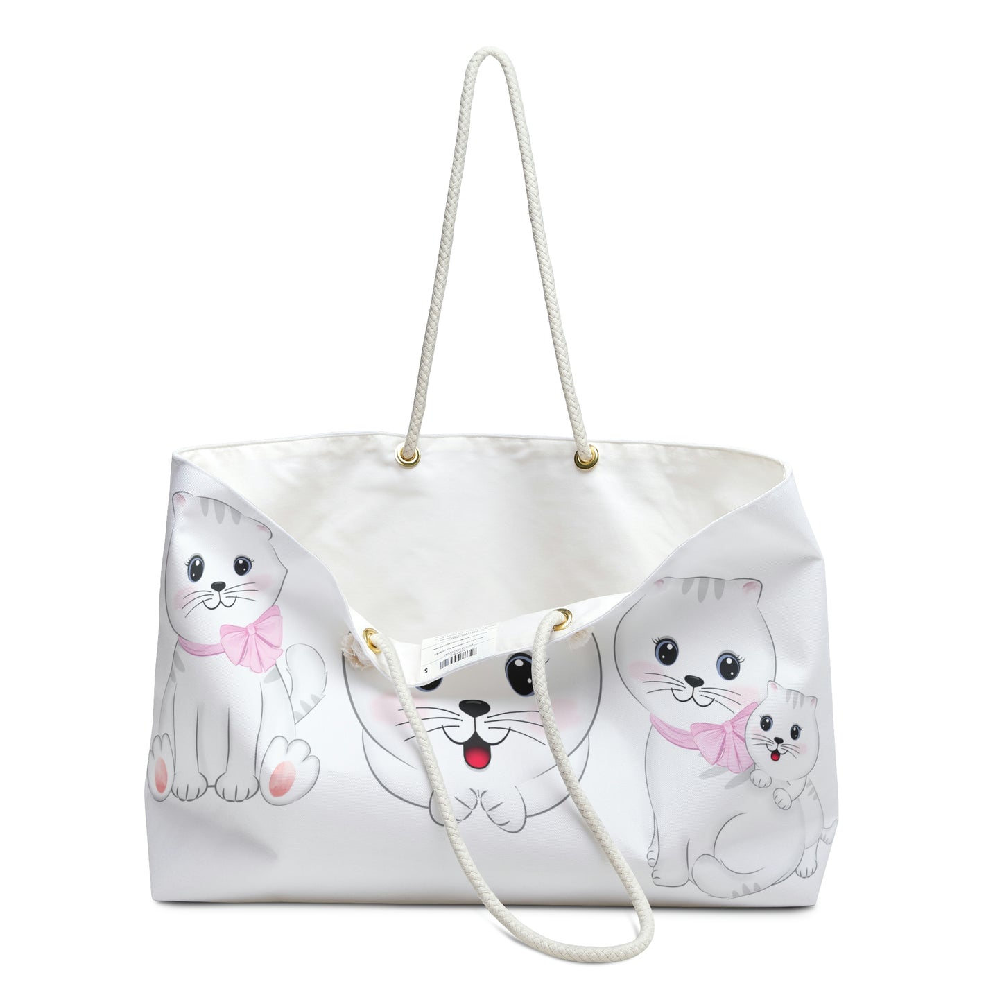 Cat Print Weekender Bag