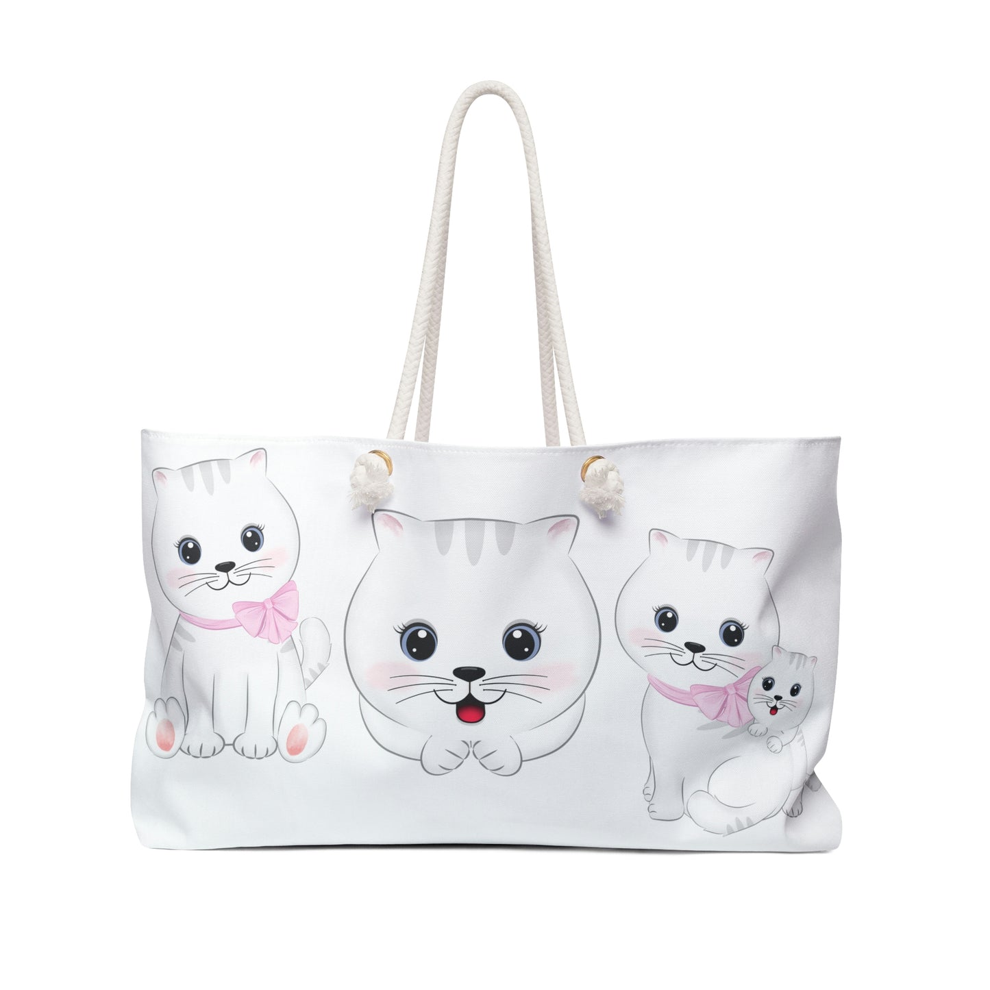 Cat Print Weekender Bag