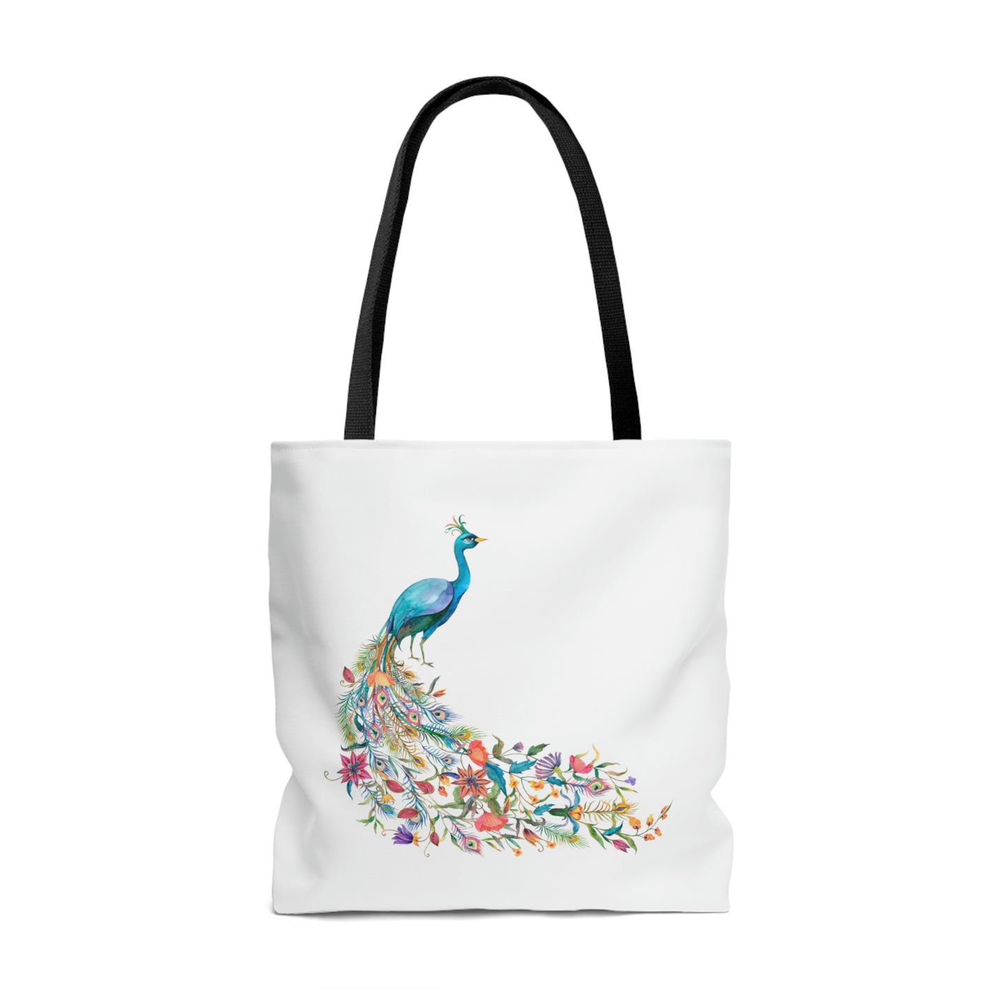 Peacock Print Tote Bag