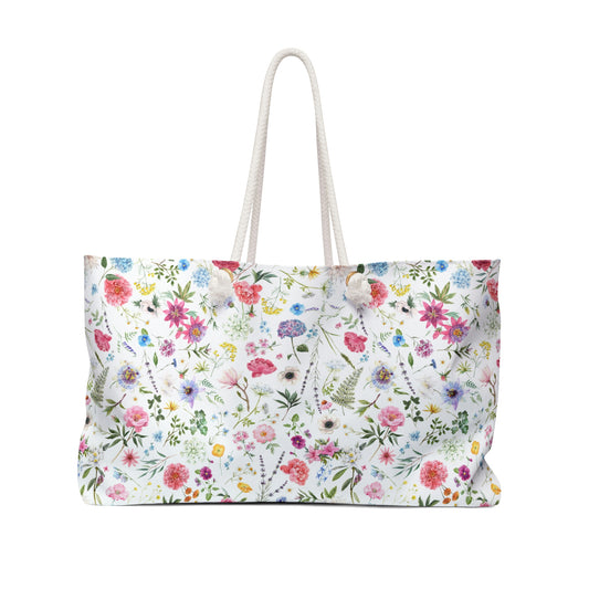 Wild Flower Pattern Weekender Bag